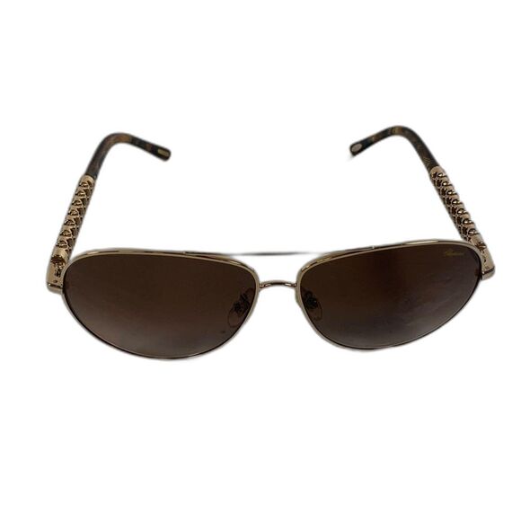 Chopard Brown Gold Aviator Sunglasses Full Rim Lightweight Women’s with Case main image 4